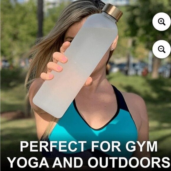 Frosted Water Bottle with Hourly Measurements - Picture 3 of 3